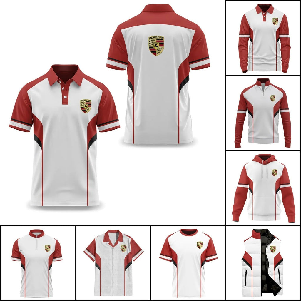 Porsche Apparels | 4-Way Stretch Performance Fabric with Moisture-Wicking Technology | Comfortable Activewear for Optimal Movement 1