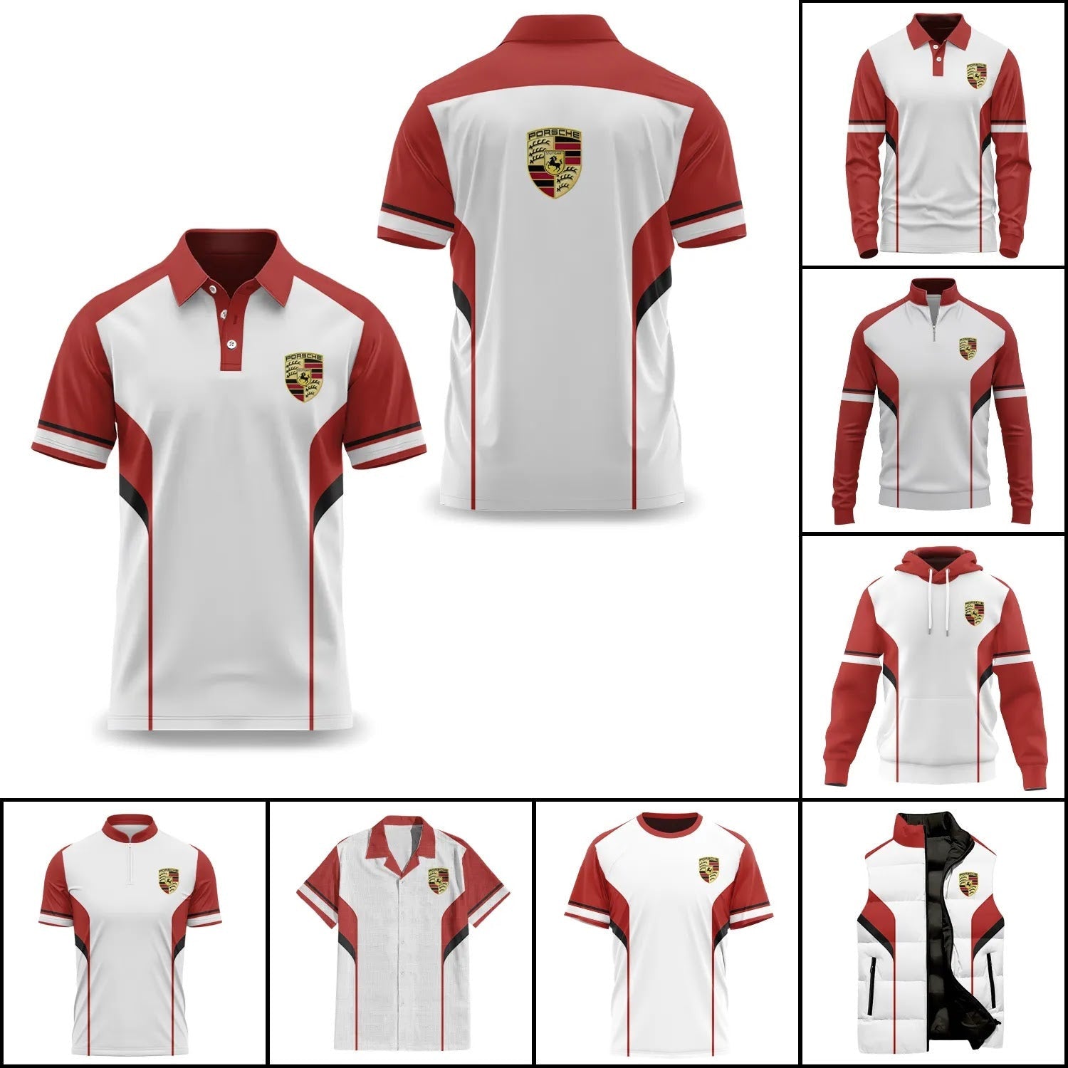 Porsche Apparels | 4-Way Stretch Performance Fabric with Moisture-Wicking Technology | Comfortable Activewear for Optimal Movement 1