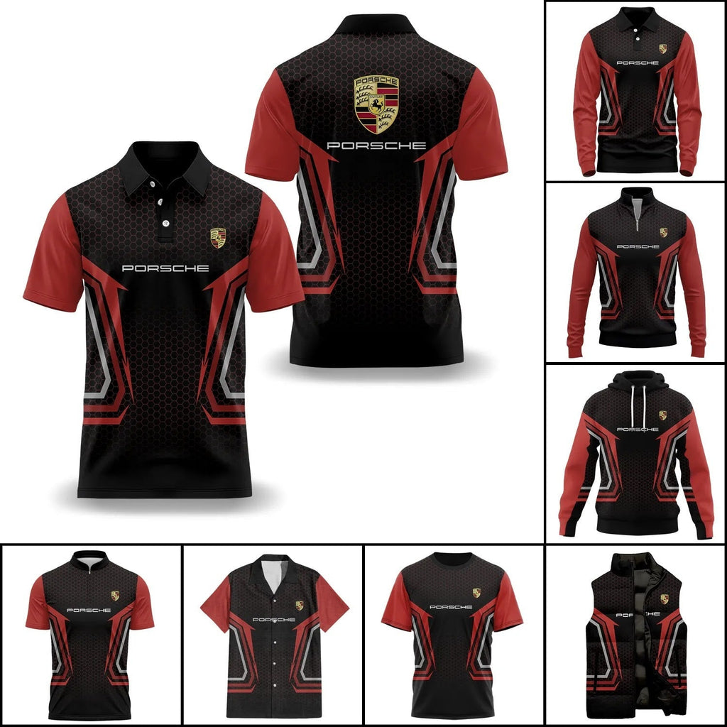 Porsche Apparels | Performance Fabric Apparel with 4-Way Stretch | Moisture-Wicking for Ultimate Comfort 1