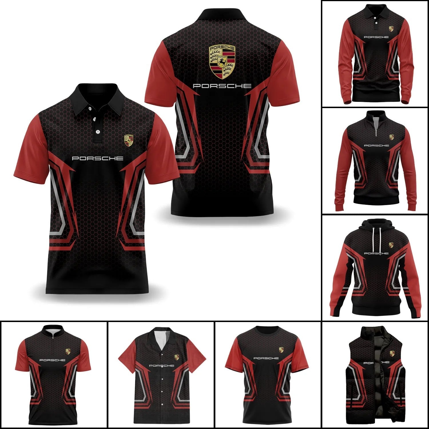 Porsche Apparels | Performance Fabric Apparel with 4-Way Stretch | Moisture-Wicking for Ultimate Comfort 1